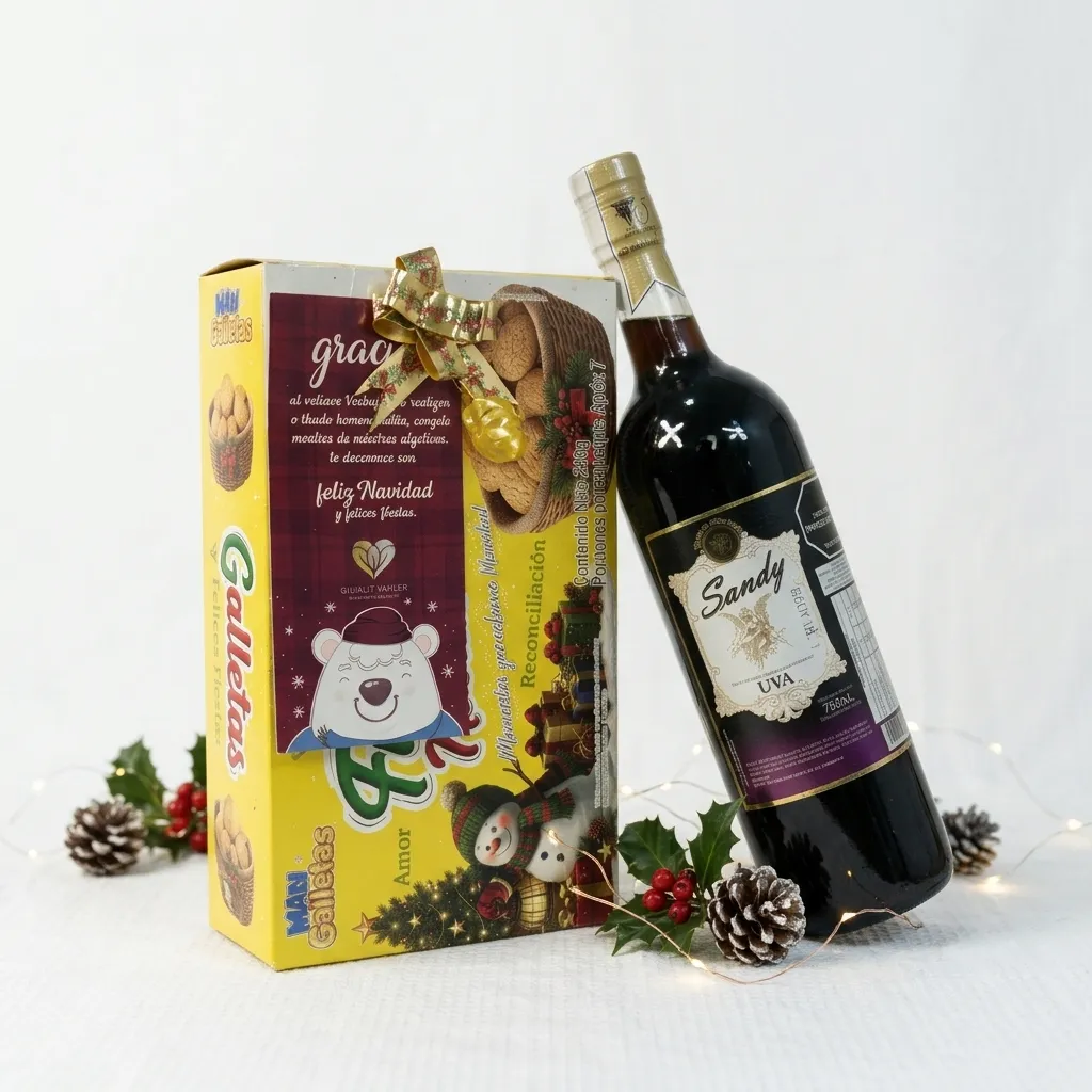 bolsita-navidena-vino-de-uva-sin-alcohol-y-galletas-maxi-fritos